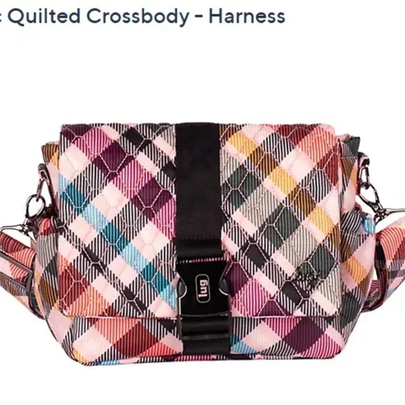 Lug Pink Plaid Harness Crossbody Bag in Pristine Pre-owned Condition - Picture 7 of 7